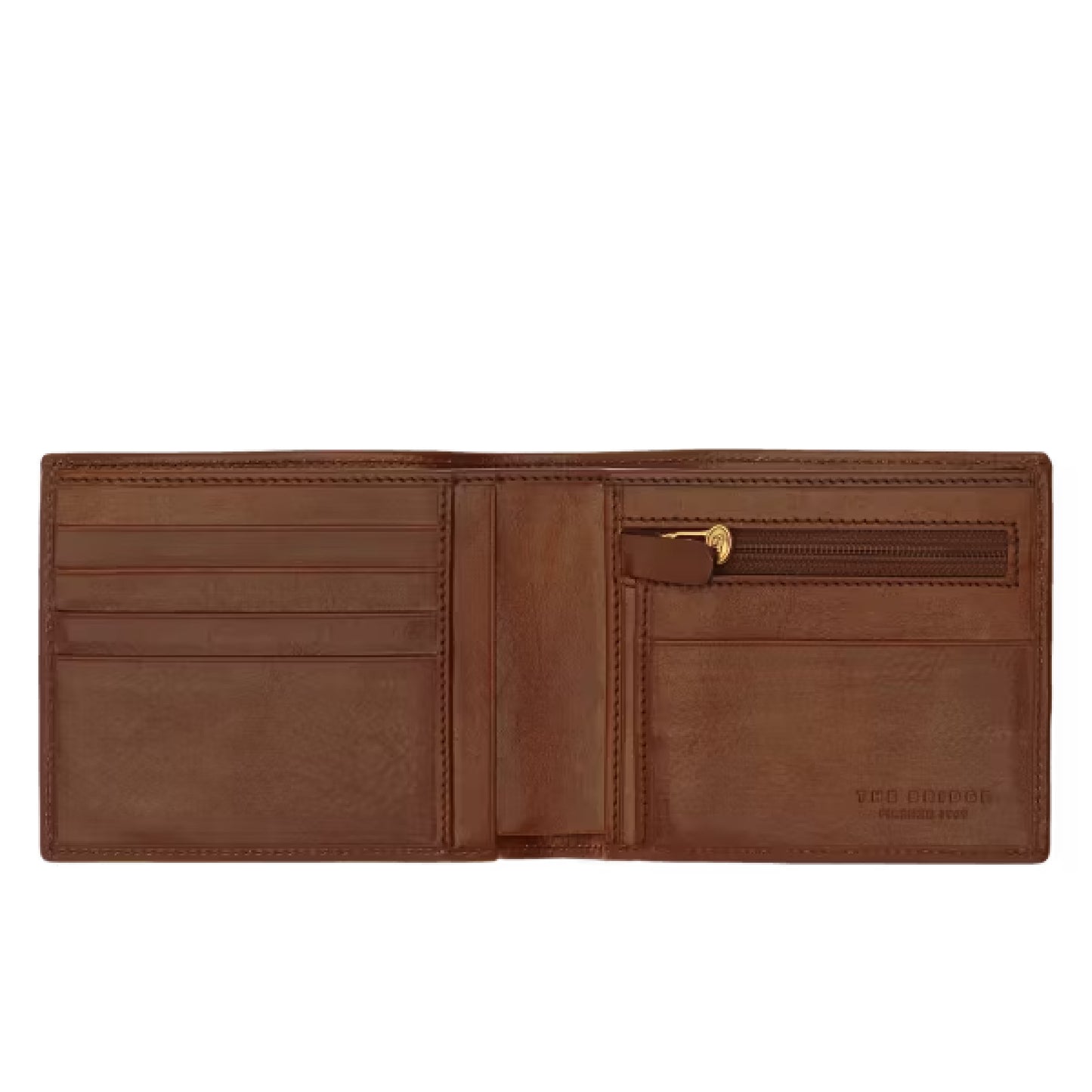 Portafoglio The Bridge Story con zip Marrone