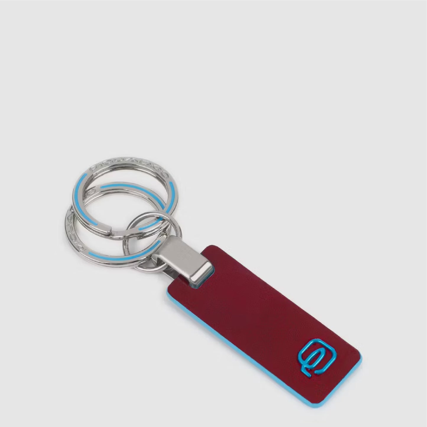 Portachiavi Piquadro Blue Square con due anelli Rosso