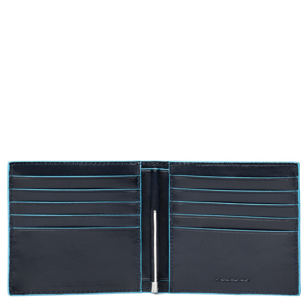 Portafoglio Piquadro B2 con ferma soldi Blu