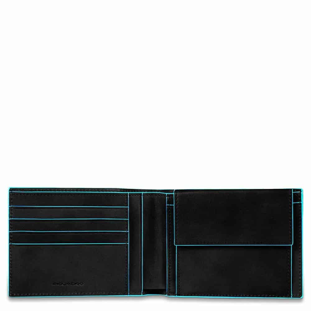 Portafoglio Piquadro B2 con Portamonete grande Nero